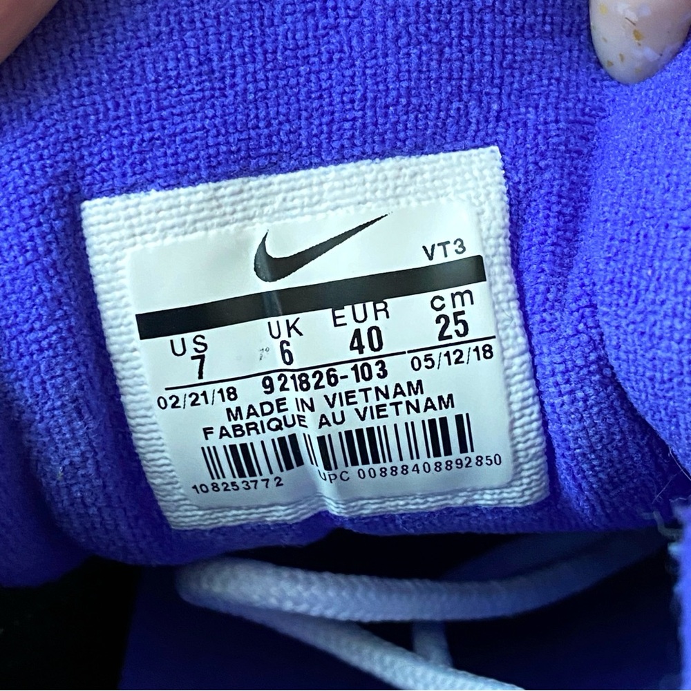 NIKE PERSIAN VIOLET BLUE WHITE BLACK AIR MAX 97 LACE UP CLEAR TUBE SNEAKERS - Picture 11 of 11